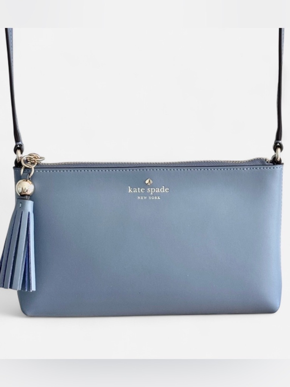 Kate Spade Ivy Street Amy Crossbody - Smooth Leather Bass Blue w/ Tassel NWOT